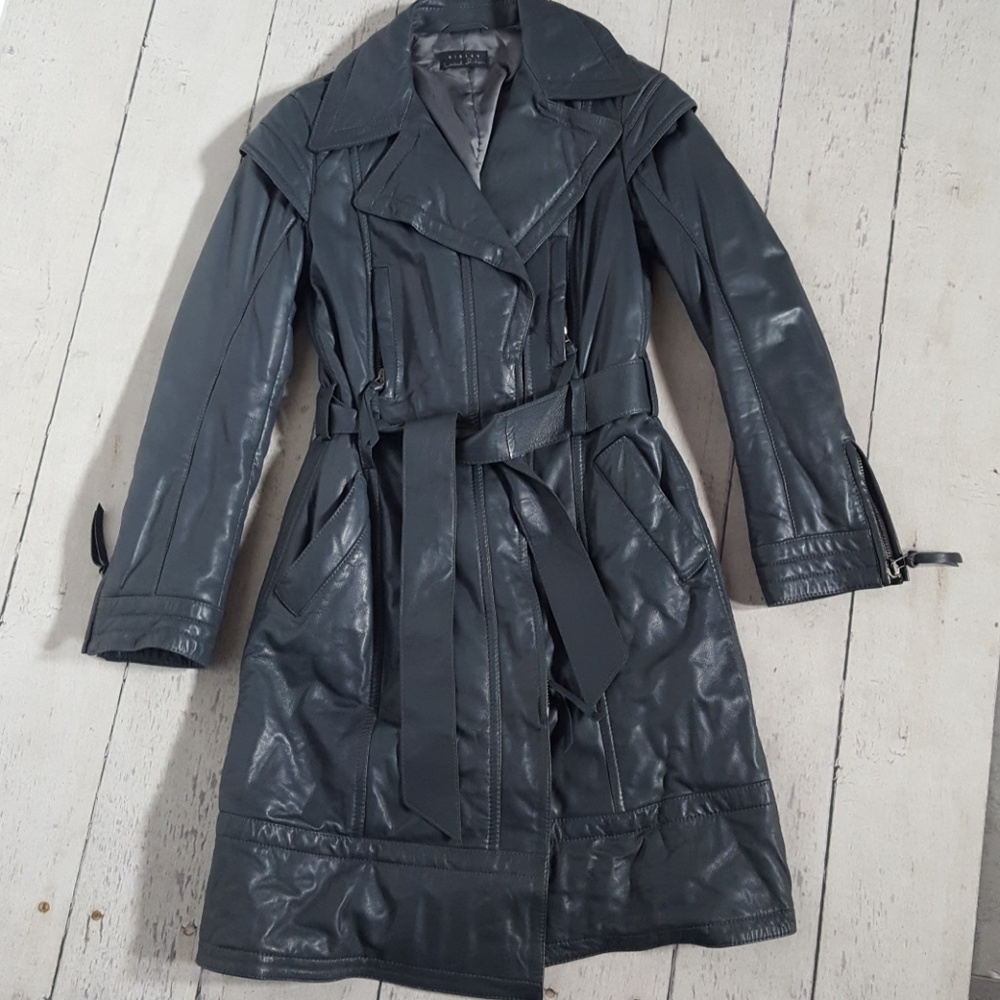 Sisley limited edition leather trench coat
